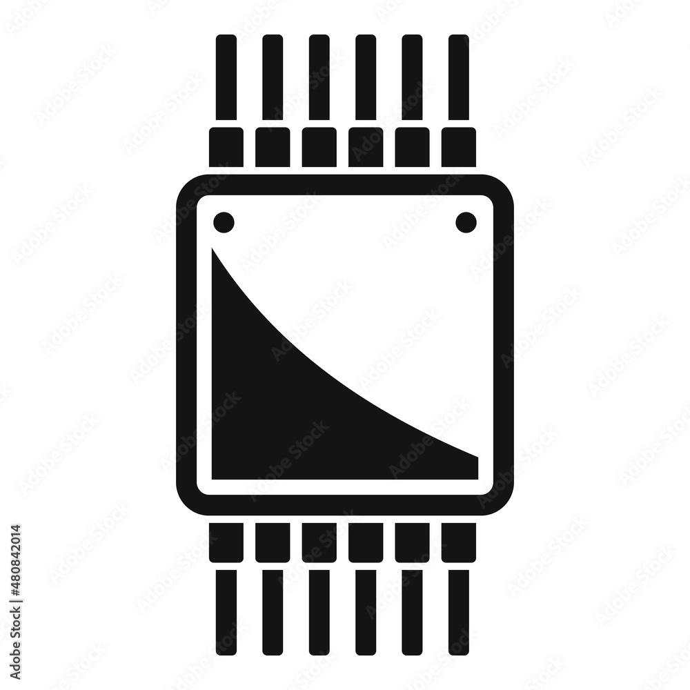 Aufkleber processor cpu icon simple vector. chip cpu