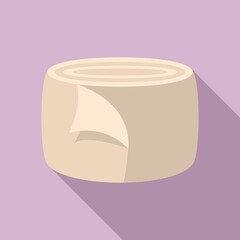 Bandage roll icon flat vector. Fracture hurt