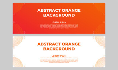 abstract orange gradient banner template