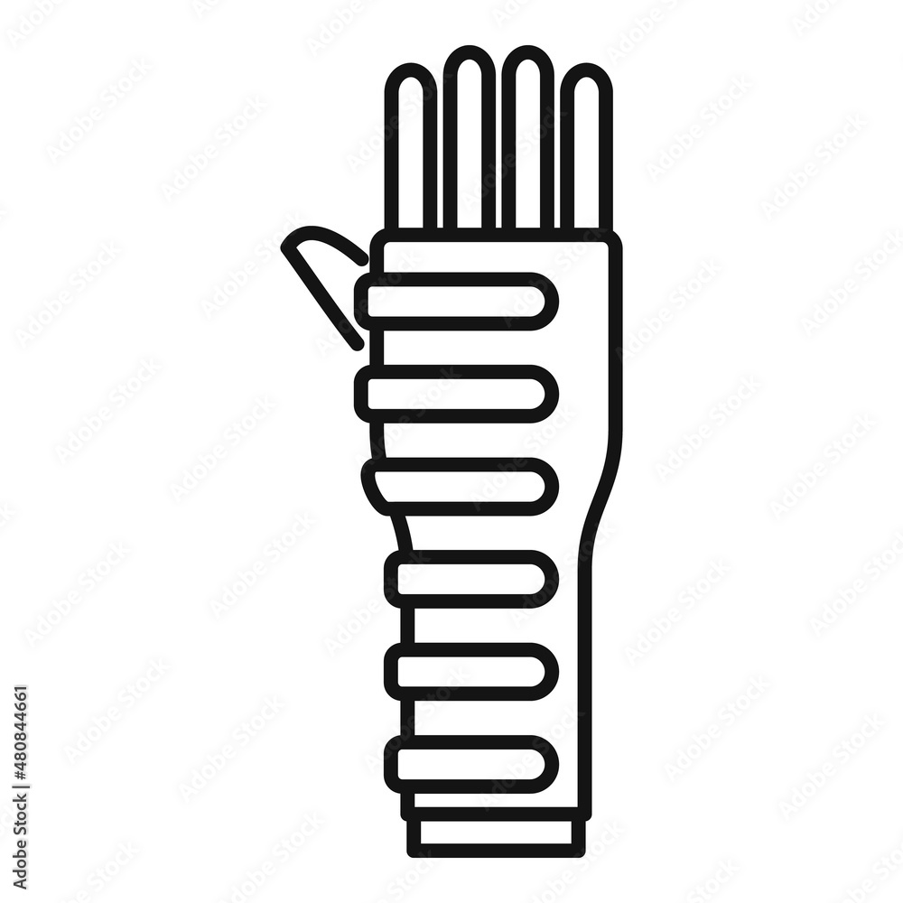 Sticker Medical aid bandage icon outline vector. Injury accident