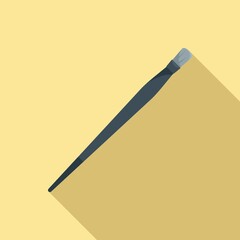 Paintbrush icon flat vector. Nib tool