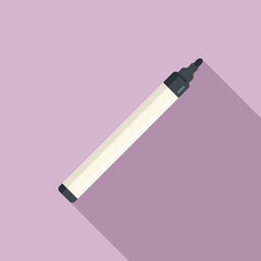 Letter marker icon flat vector. Tool ink