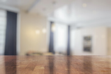 brown table in the room