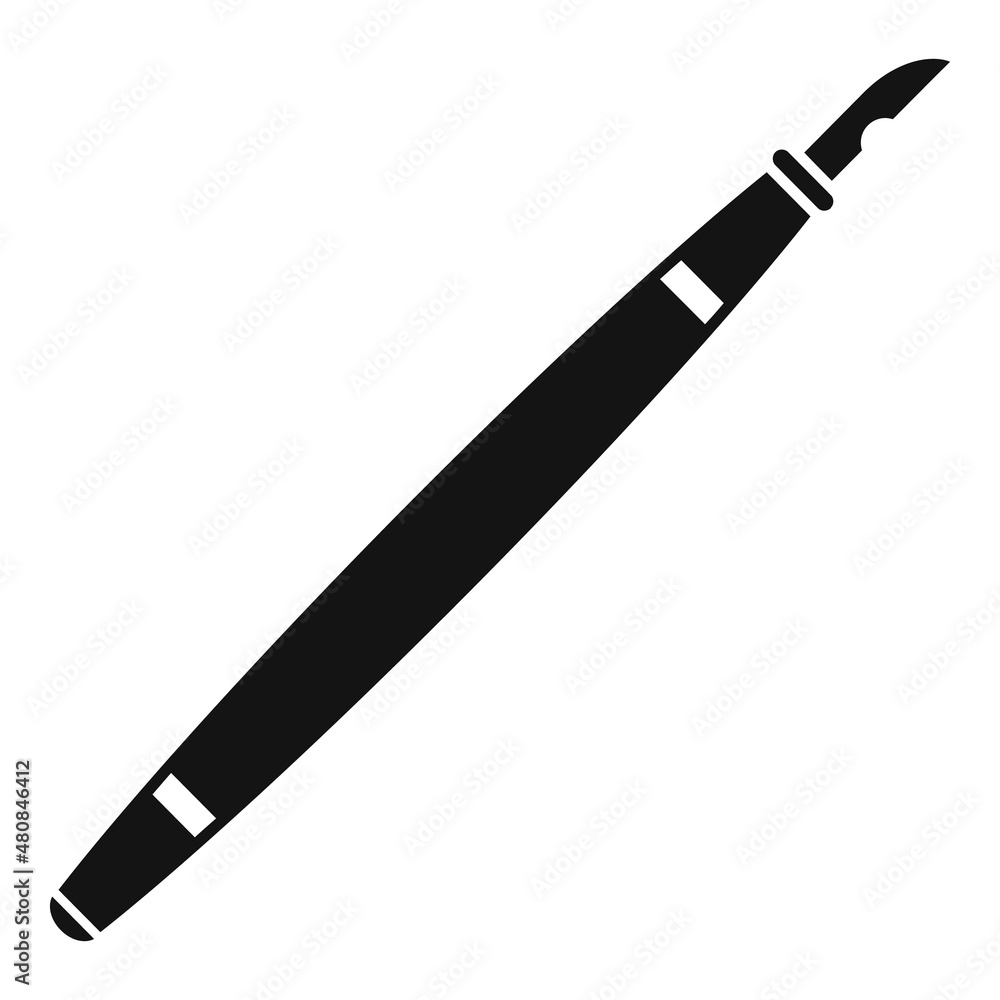 Poster pen calligraphy icon simple vector. nib tool
