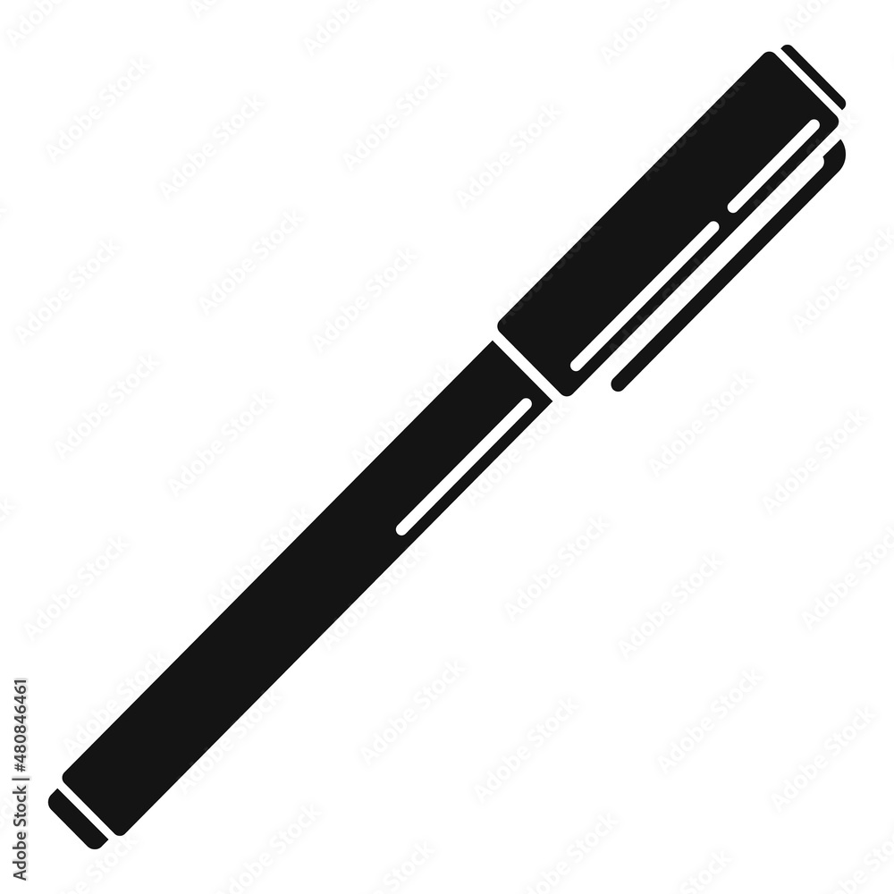 Poster pen tool icon simple vector. ink nib