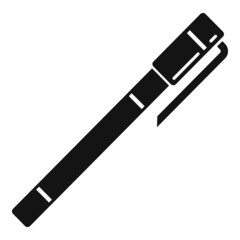 Signature pen icon simple vector. Nib tool