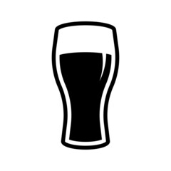 beer glass icon isolated on white background