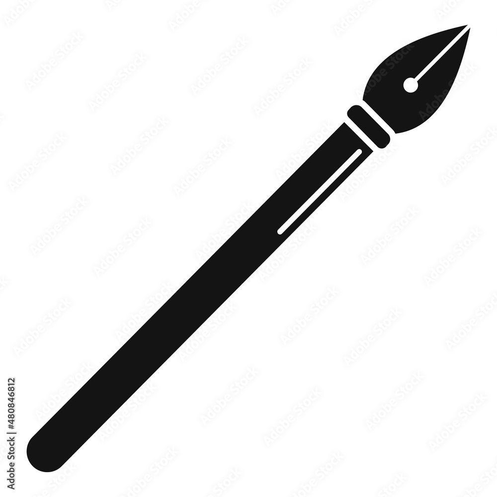 Poster steel nib icon simple vector. web path