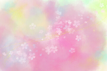 春、桜と金の風