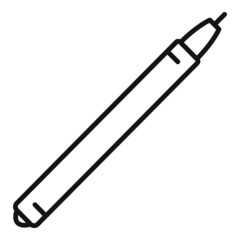 Writing pen icon outline vector. Ink signature