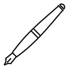 Calligraphy paint icon outline vector. Artist kit