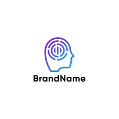 BRAIN LABYRINTH MIND ABSTRACT LOGO TEMPLATE