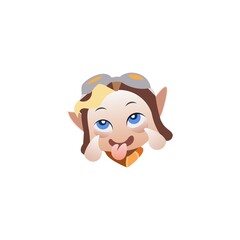 EMOJI TONGUE VECTOR EMOTICON TEMPLATE