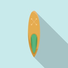 Sport sup board icon flat vector. Surf stand