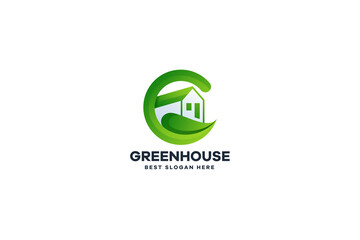 Green House Gradient Logo