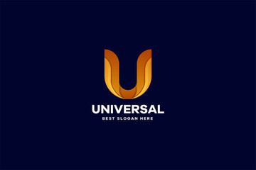Abstract Letter U Gradient Logo