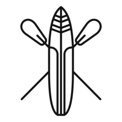 Sup paddle icon outline vector. Surf stand up
