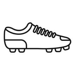 Running boot icon outline vector. Soccer shoe
