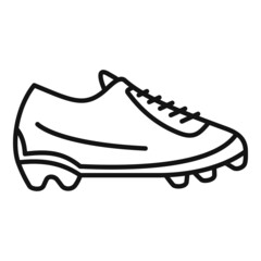 Footwear boot icon outline vector. Soccer shoe