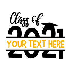 Vector Class of 2021 Name Frame