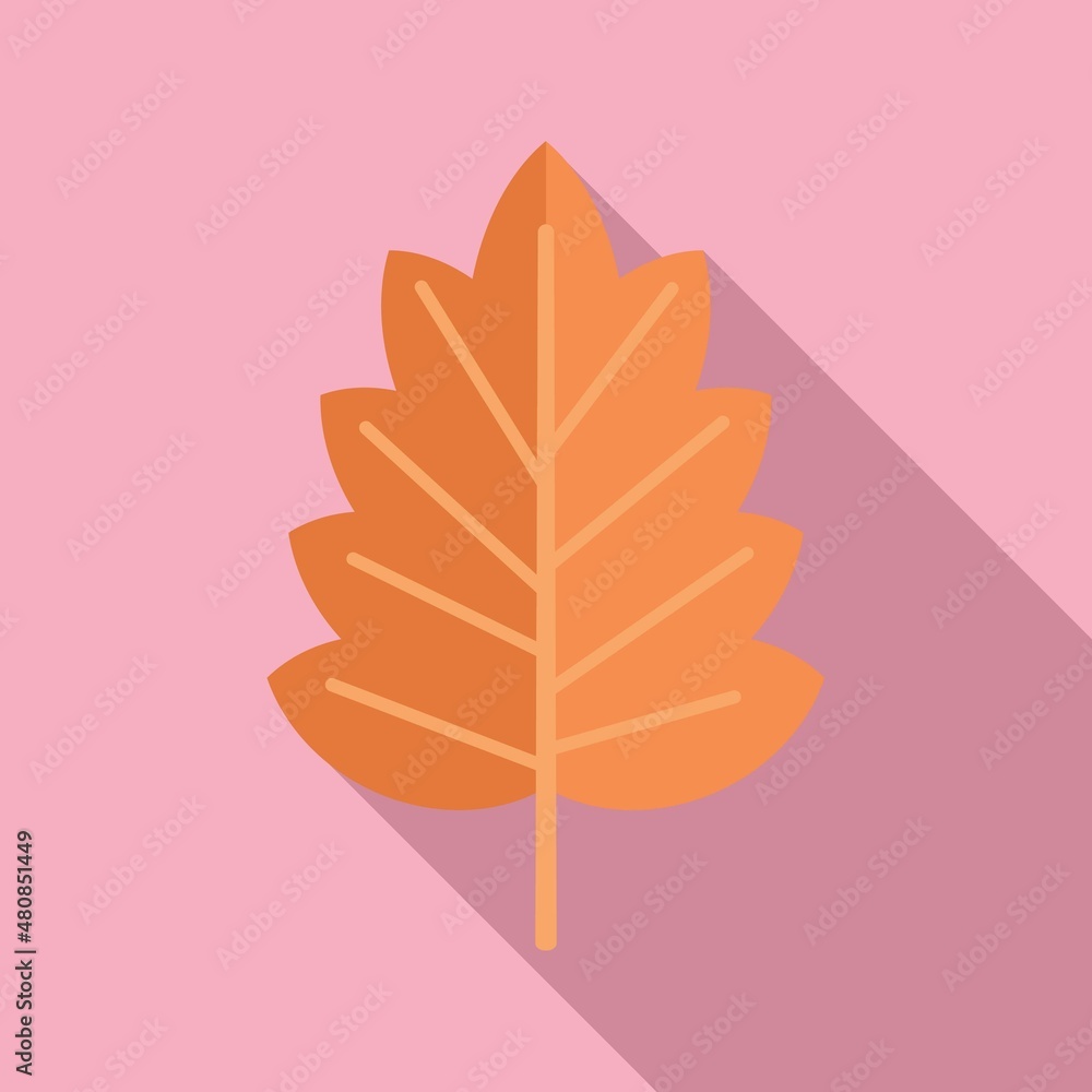 Poster Foliage leaf icon flat vector. Autumn fall