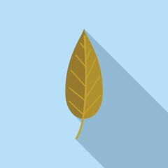 Fall leaf icon flat vector. Autumn tree