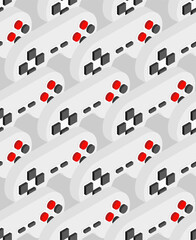 Joystick pattern seamless. Gamepad background. control knob video game texture