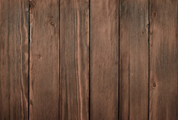 Fresh painted wooden boards. brown wooden table