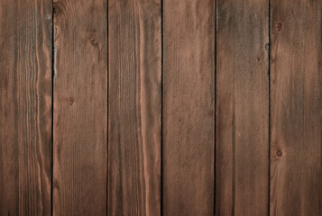 Fresh painted wooden boards. brown wooden table