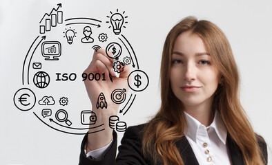 The concept of business, technology, the Internet and the network. A young entrepreneur working on...
