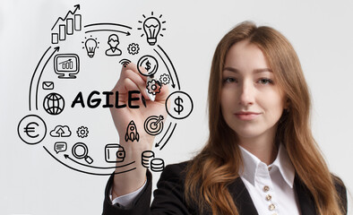 Business, Technology, Internet and network concept. Agile Software Development.