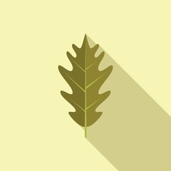 Oak leaf icon flat vector. Autumn fall