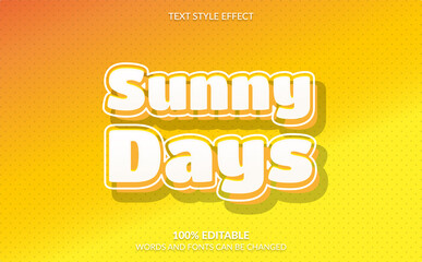 Sunny Days Text Style Effect