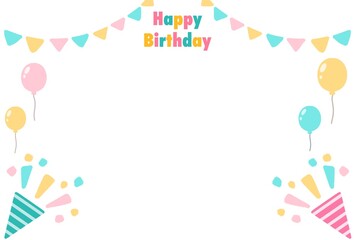 誕生日 メッセージカード イラスト素材 バースデー