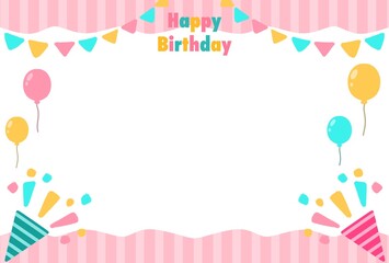 誕生日 メッセージカード イラスト素材 バースデー