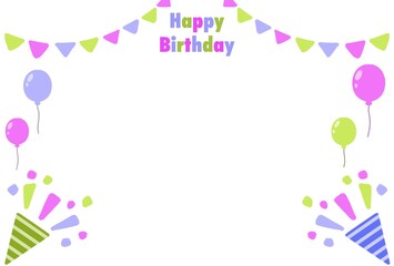誕生日 メッセージカード イラスト素材 バースデー