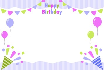 誕生日 メッセージカード イラスト素材 バースデー