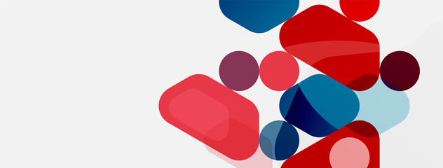 Abstract round geometric shapes and circles background. Trendy techno business template for wallpaper, banner, background or landing
