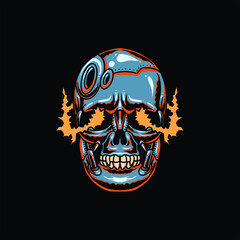 skull tattoo vector design