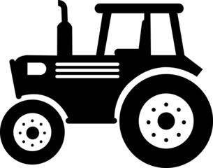 vector Tractor vehicle farm icon on white background.eps