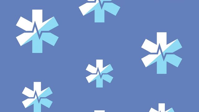 medical symbols pattern animation