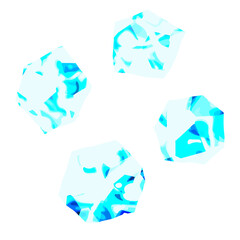 Vector illustration of cold ice (white background, cut out)