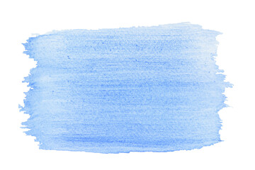 Obraz premium Abstract handmade blue watercolor on white background
