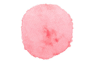 Abstract handmade red watercolor on white background