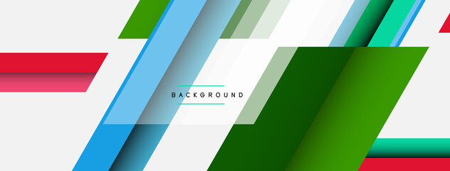 Vector background. Abstract overlapping color lines design with shadow effects. Illustration for wallpaper banner background or landing page