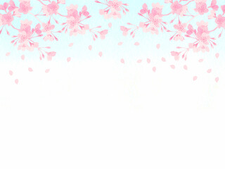 Obraz na płótnie Canvas 青空と桜のフレーム2