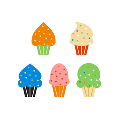 Ice Cream delicious vector icon design, cupcake ice cream  icon vector