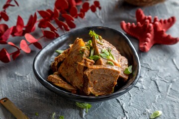Asian style beef stew with spicy sauce