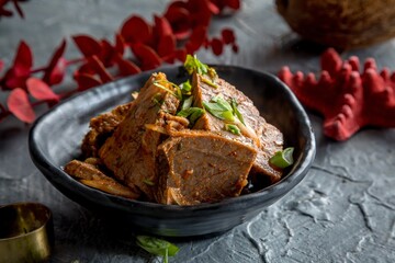Asian style beef stew with spicy sauce