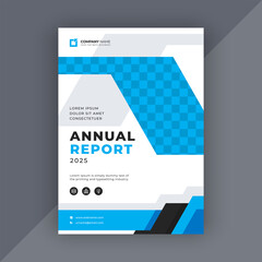 Brochure or flyer layout template, annual report cover design background